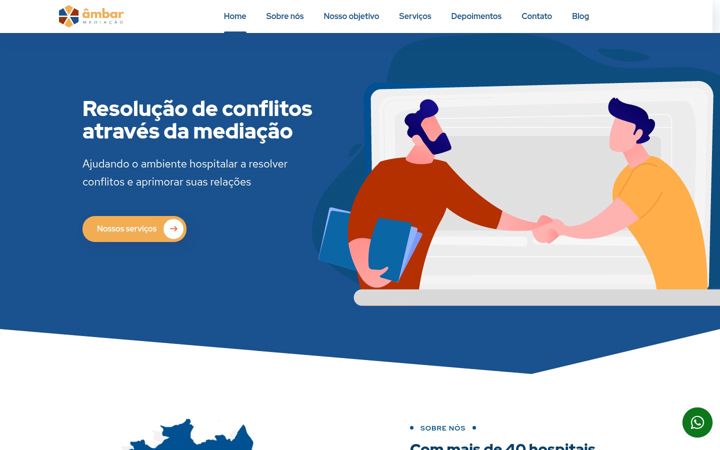 Skjámynd af ambarmediacao.com.br