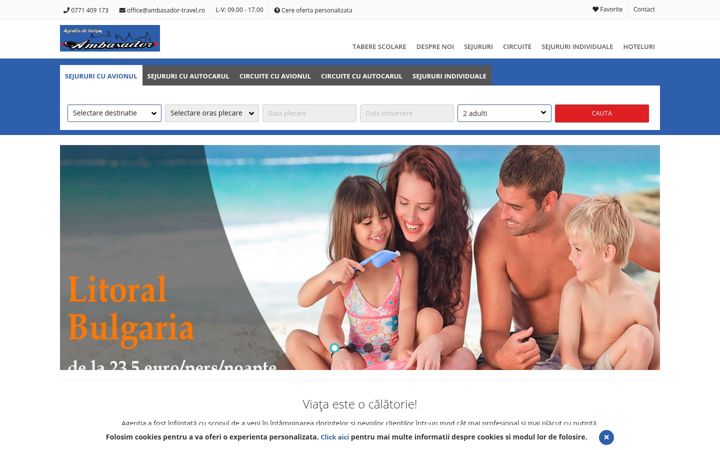 Screenshot of ambasador-travel.ro