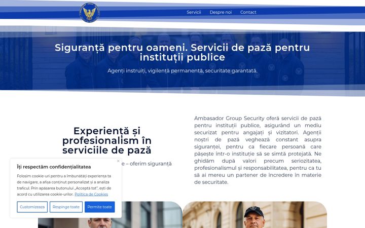 Screenshot of ambasadorgroupsecurity.ro