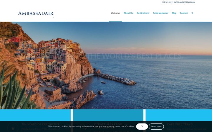 Screenshot von ambassadair.com