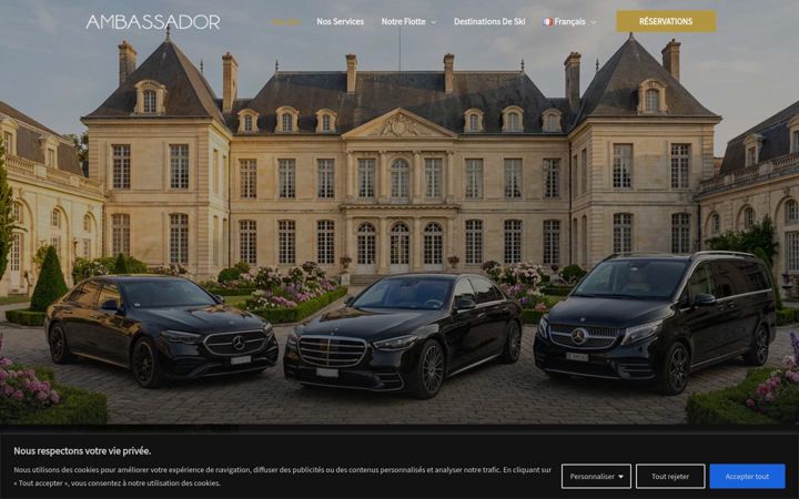 Snímek obrazovky ambassador-limousine.ch