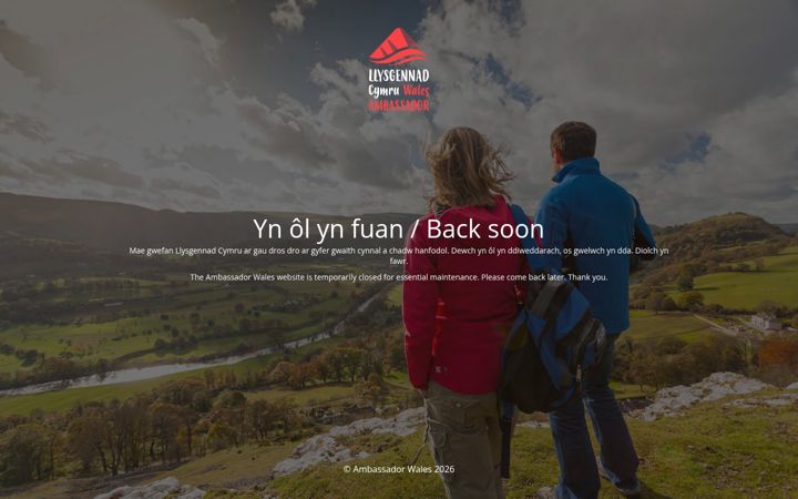 Screenshot of ambassador.wales