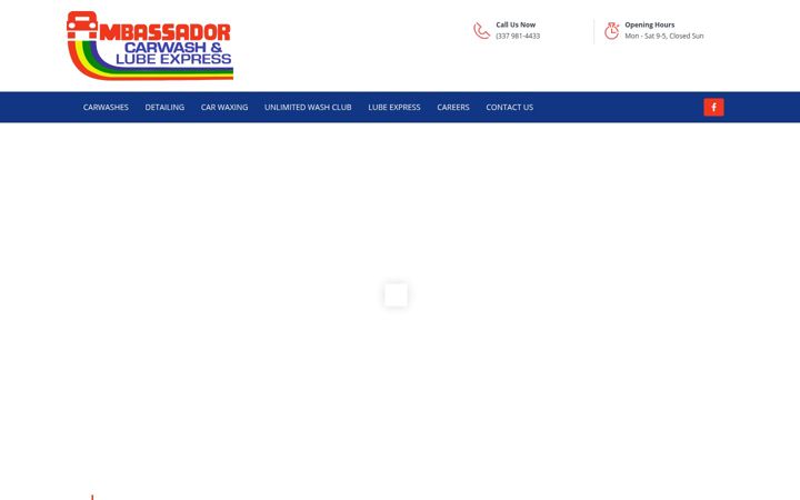 Screenshot of ambassadorcarwash.net