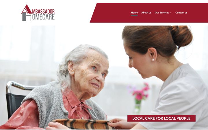 Screenshot of ambassadorhomecare.com