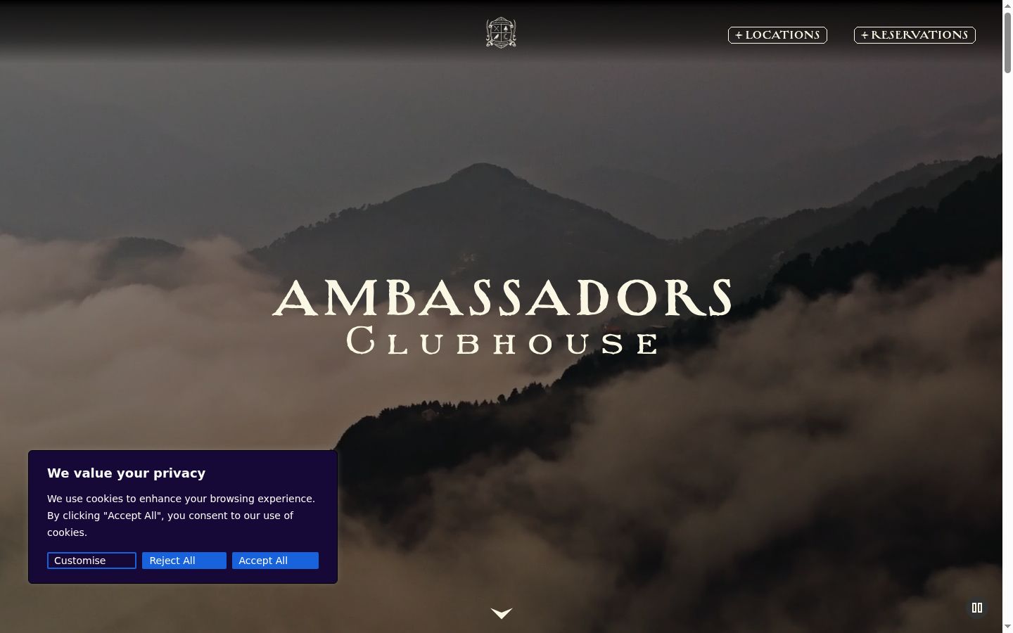 Screenshot del banner di consenso mostrato prima di qualsiasi interazione