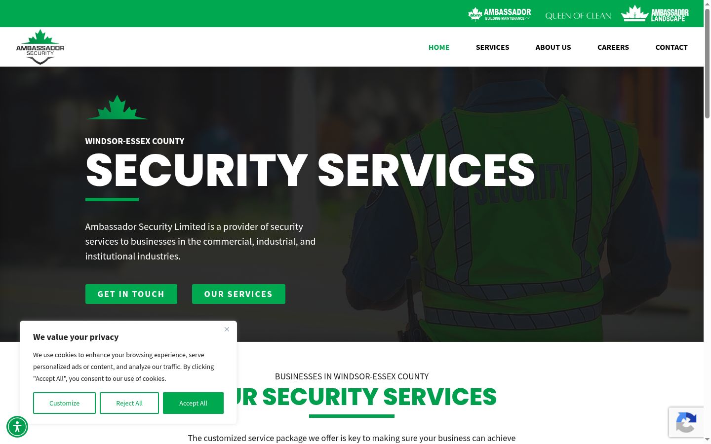 Screenshot del banner di consenso mostrato prima di qualsiasi interazione
