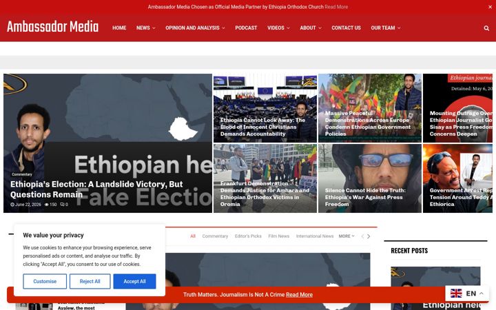 Screenshot di ambassadorsmedia.com