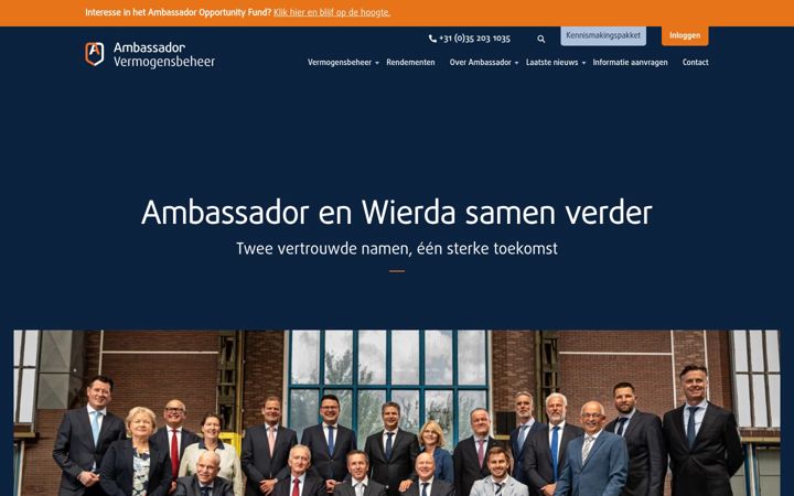 Screenshot di ambassadorvermogensbeheer.nl