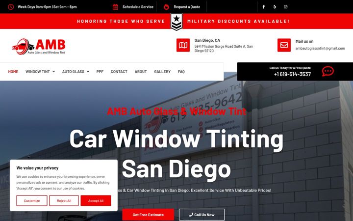 Screenshot του ambautoglass.com