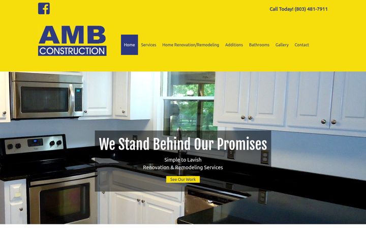 Screenshot of ambconstructionsc.com
