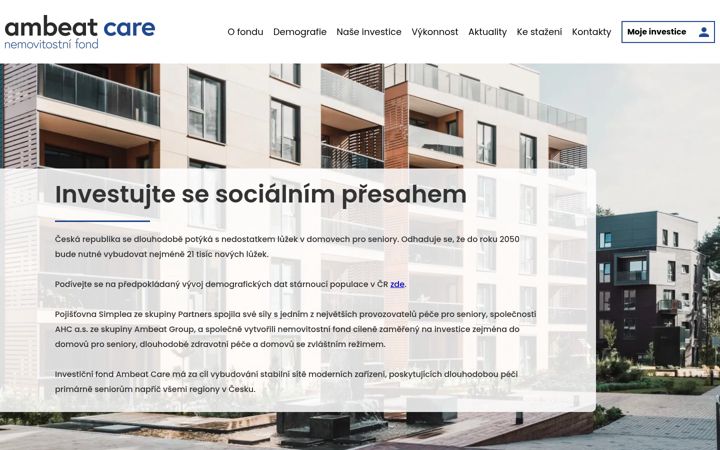 Екранна снимка на ambeatcare.cz