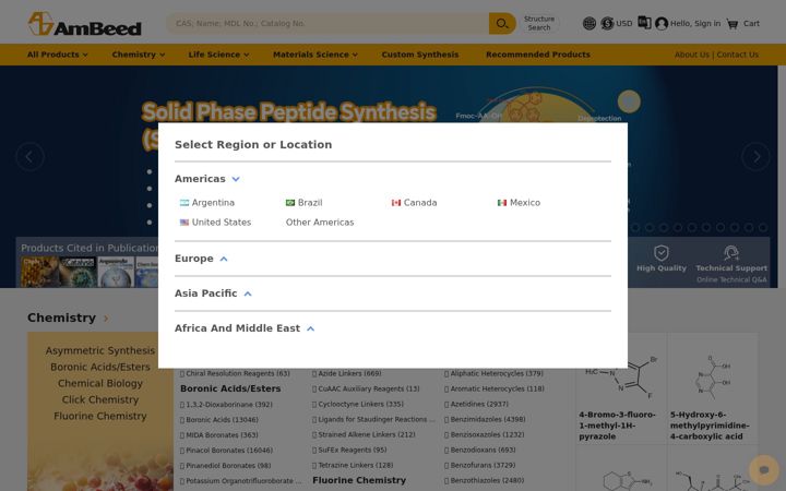 Screenshot of ambeed.com