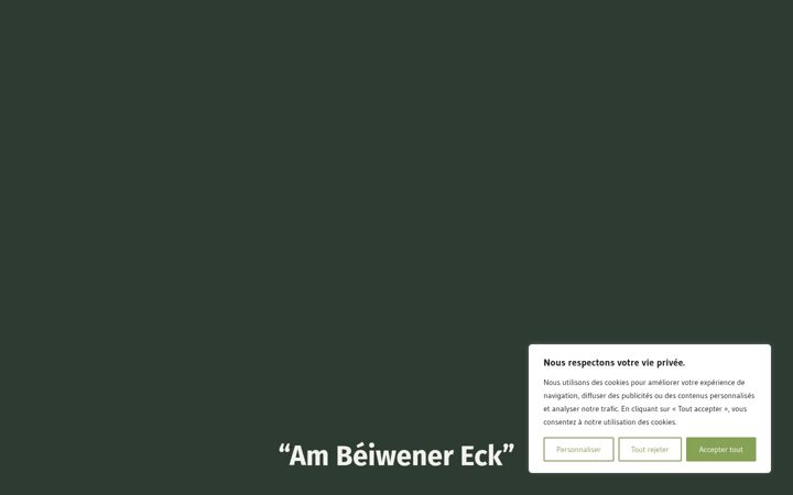 Screenshot stránky ambeiwenereck.lu
