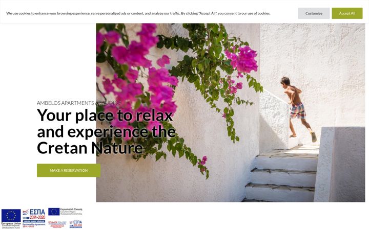 Screenshot stránky ambelos-crete.com