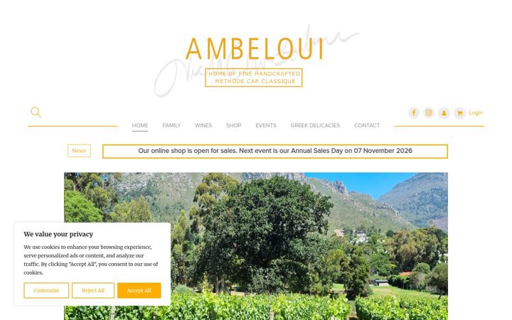 Ekrano kopija ambeloui.co.za
