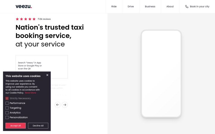 Screenshot of amber-cars.co.uk