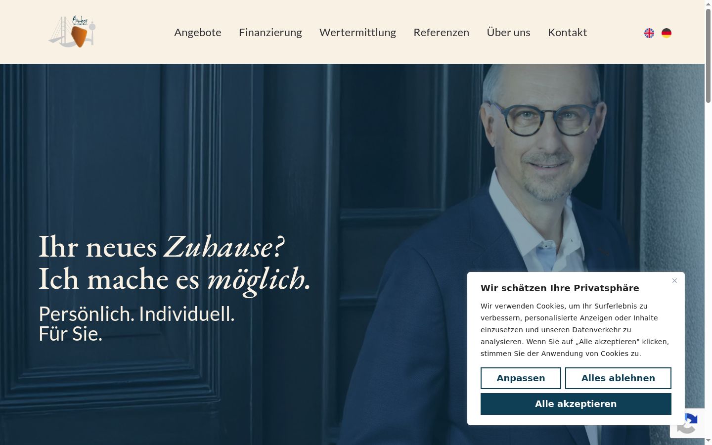 Screenshot of the consent banner shown before any interaction