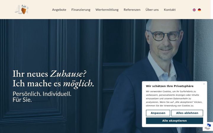 Screenshot of amber-immo.de