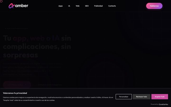 Screenshot of amber.es