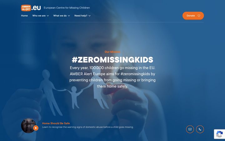 Screenshot of amberalert.cz