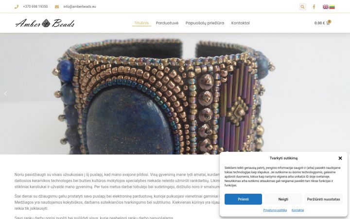 Skærmbillede af amberbeads.eu