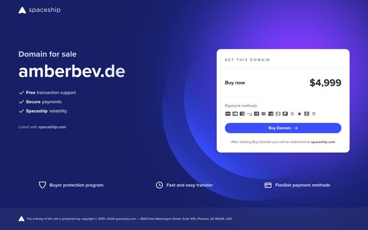 Screenshot of amberbev.de