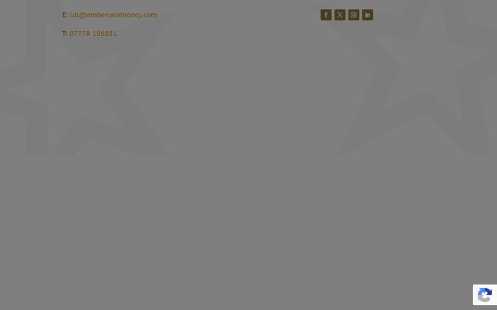 Screenshot of ambercelebrancy.com
