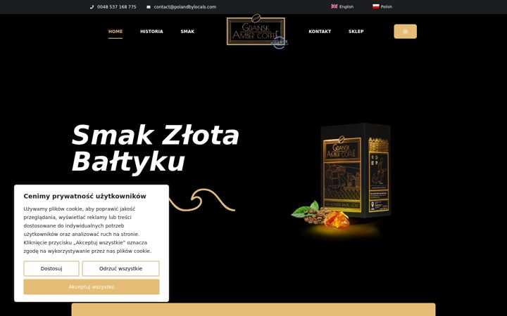 Képernyőkép: ambercoffee.pl