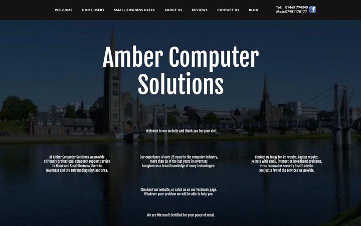 Skærmbillede af ambercomputersolutions.co.uk