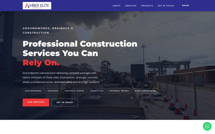 Screenshot of amberelite.co.uk