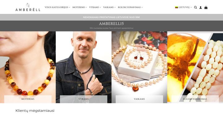 Screenshot of amberell.lt