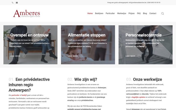 Ekrānuzņēmums no amberesdetective.be