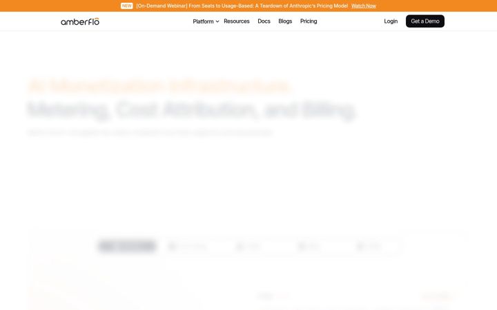 Screenshot of amberflo.io