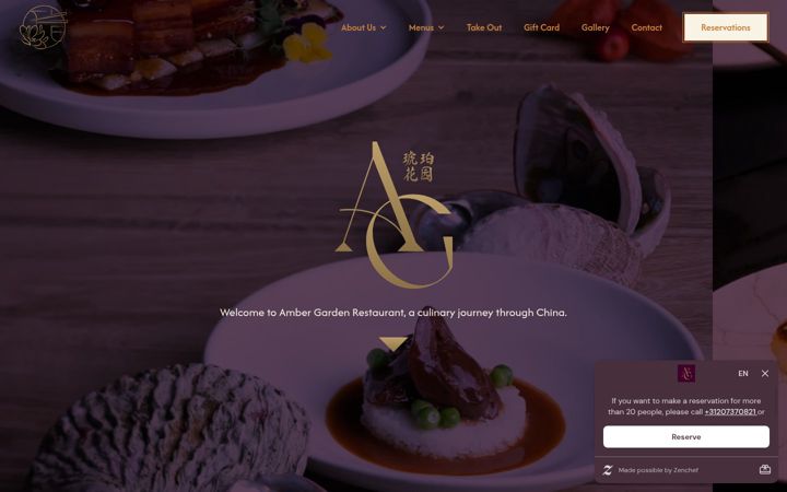 Screenshot of ambergarden.nl