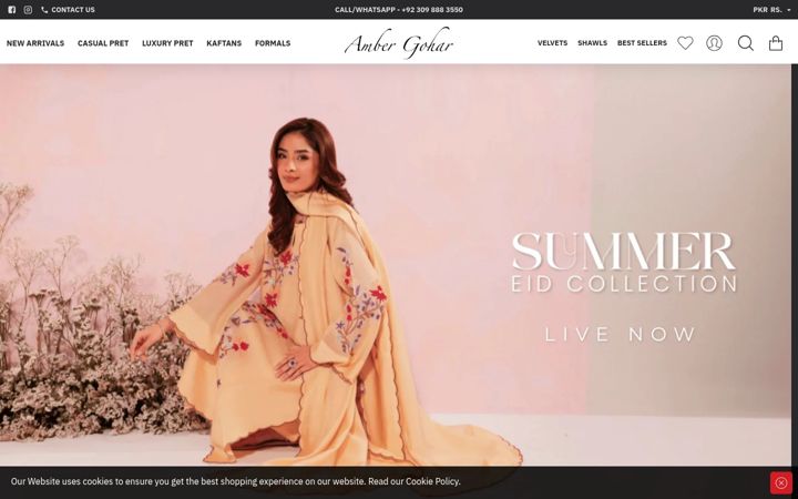 Screenshot di ambergohardesigns.com