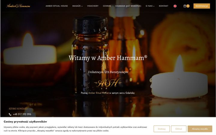 Екранна снимка на amberhammam.com