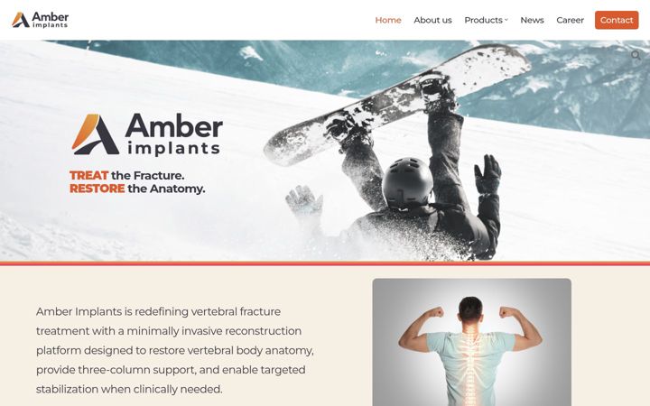 Екранна снимка на amberimplants.com
