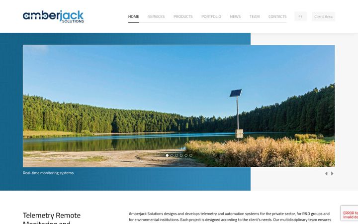 Екранна снимка на amberjacksolutions.pt