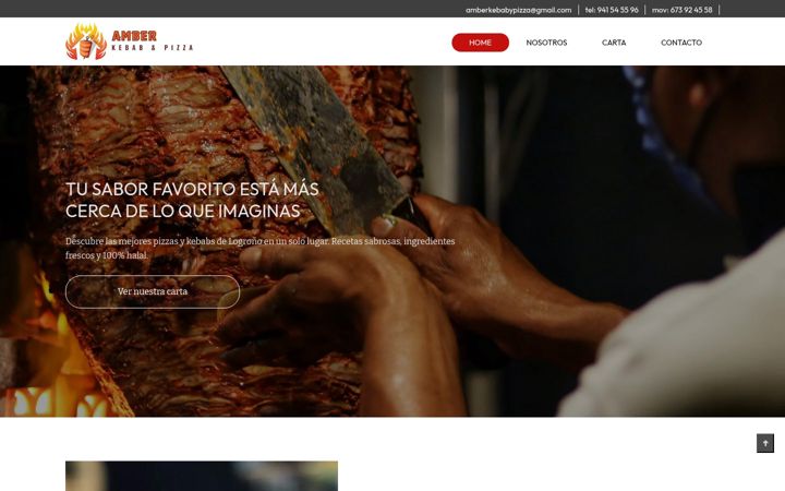 Screenshot of amberkebab.es