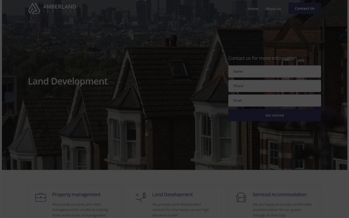 Screenshot of amberland.uk