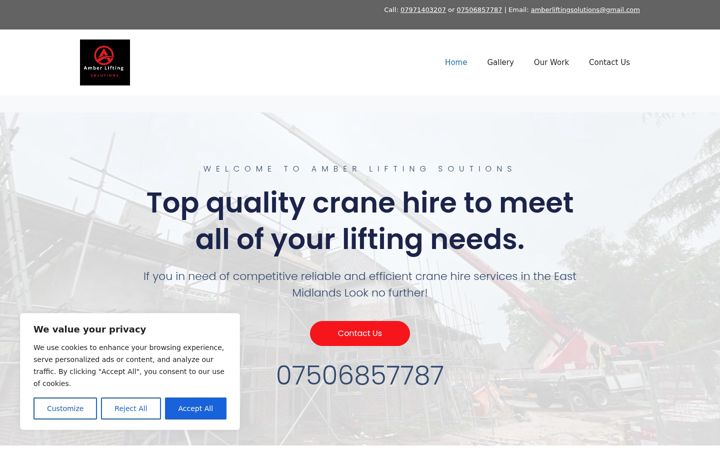 Screenshot του amberliftingsolutions.co.uk