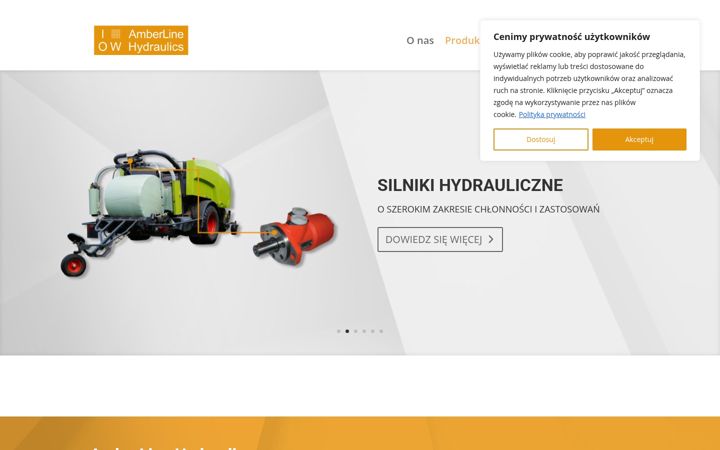 Screenshot of amberlinehydraulics.com