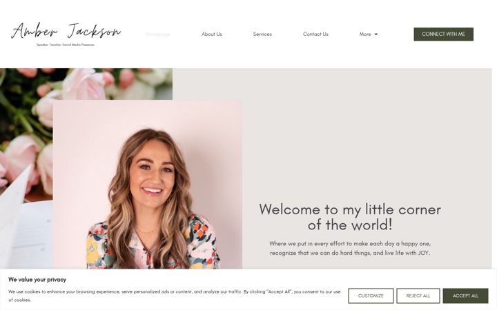 Screenshot of ambermariejackson.com
