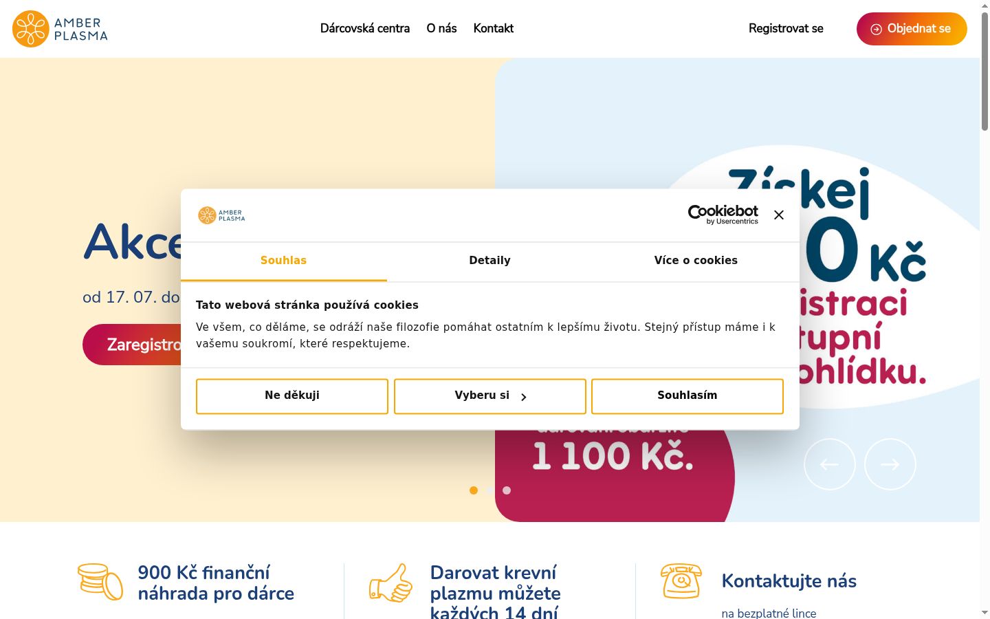Snimka zaslona bannera za privolu prikazanog prije bilo kakve interakcije