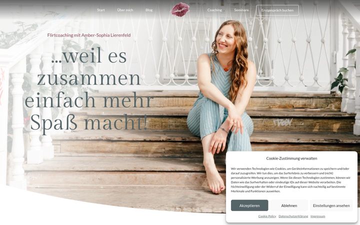 Screenshot of ambersophia.de