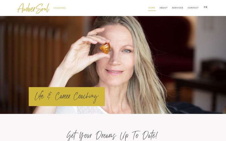 Ekraanipilt saidist ambersoulcoaching.com