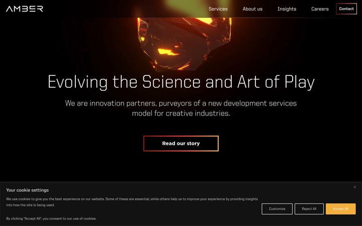 Screenshot of amberstudio.com