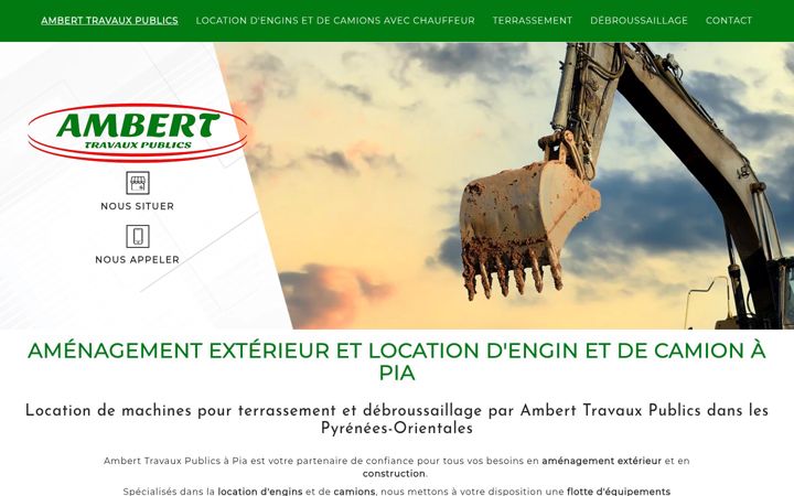 Ekraanipilt saidist amberttravauxpublics.fr