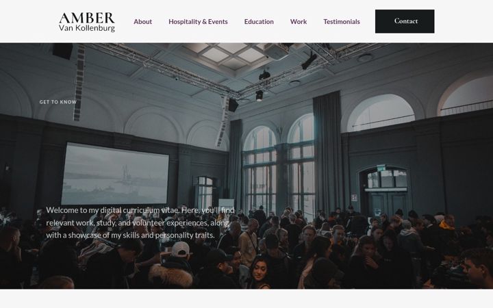 Ekrānuzņēmums no ambervankollenburg.nl