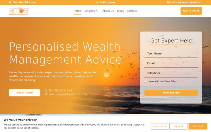 Screenshot of amberwealth.co